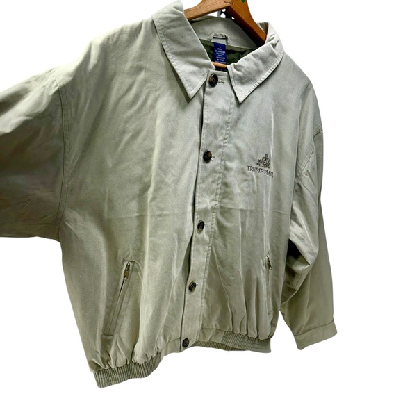 TRUMP PLAZA Men’s Size Large Olive Green Full Zip Jacket  READ BELOW! - Picture 2 of 6